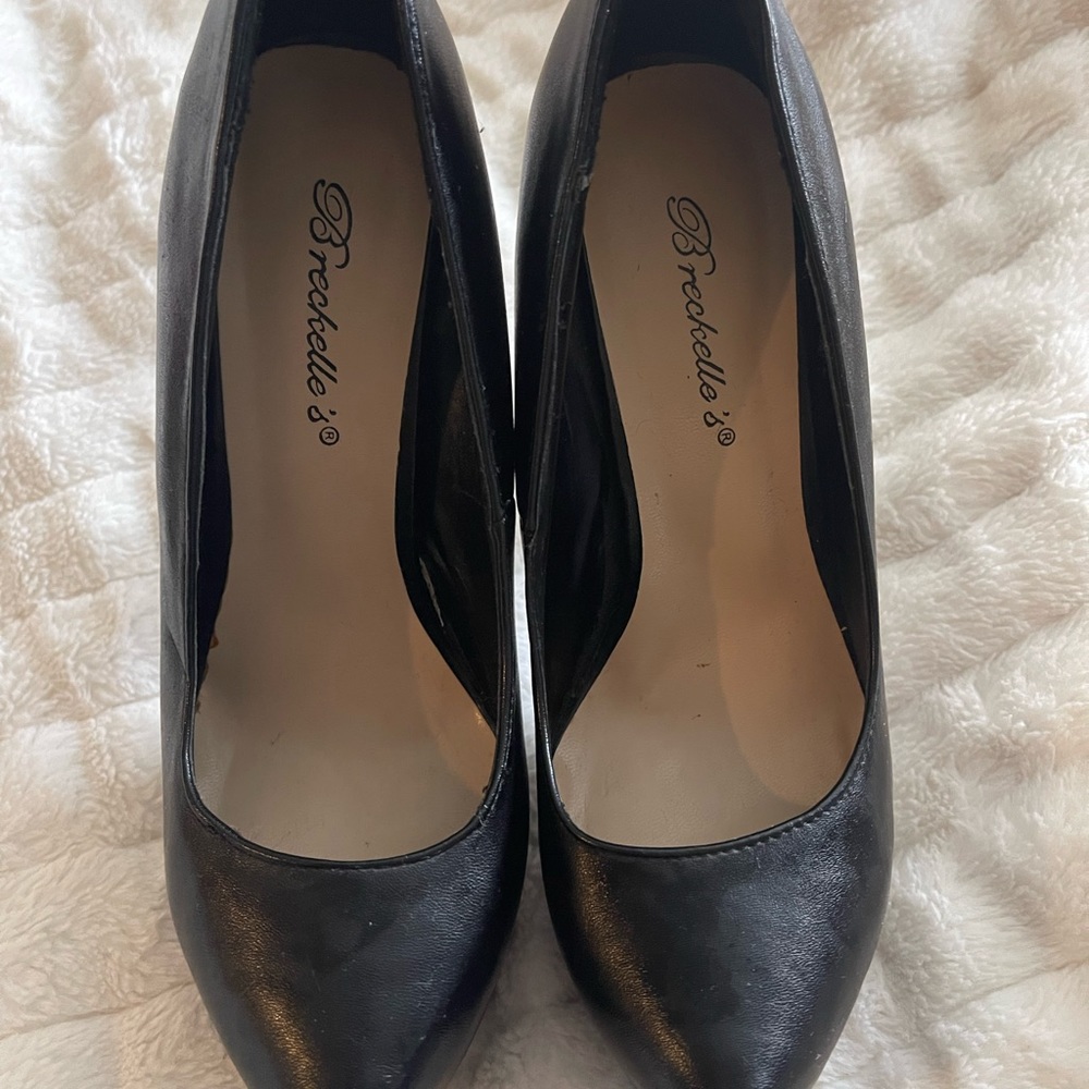 Black platform heel